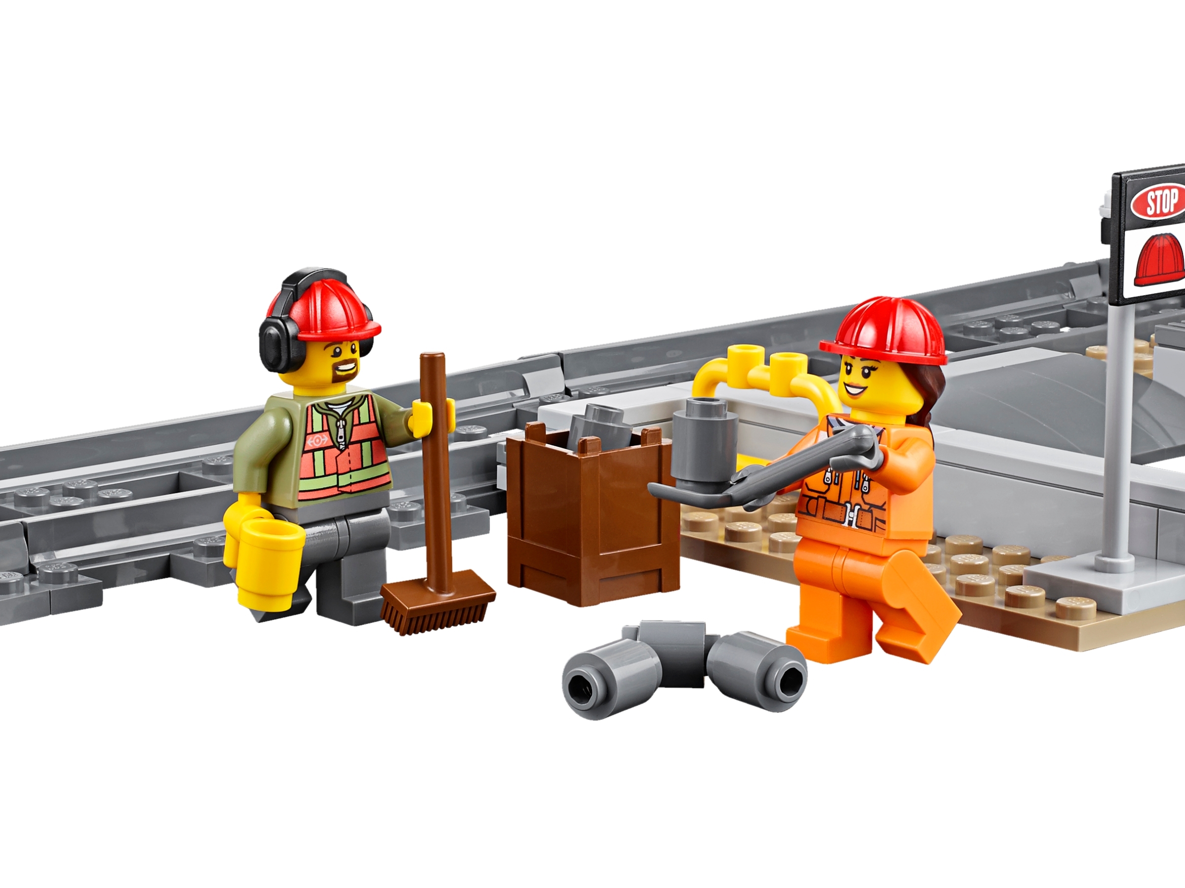 Lego® City Eisenbahn mit BA RC Set 2 Waggon mit Hubschrauber aus 60098 