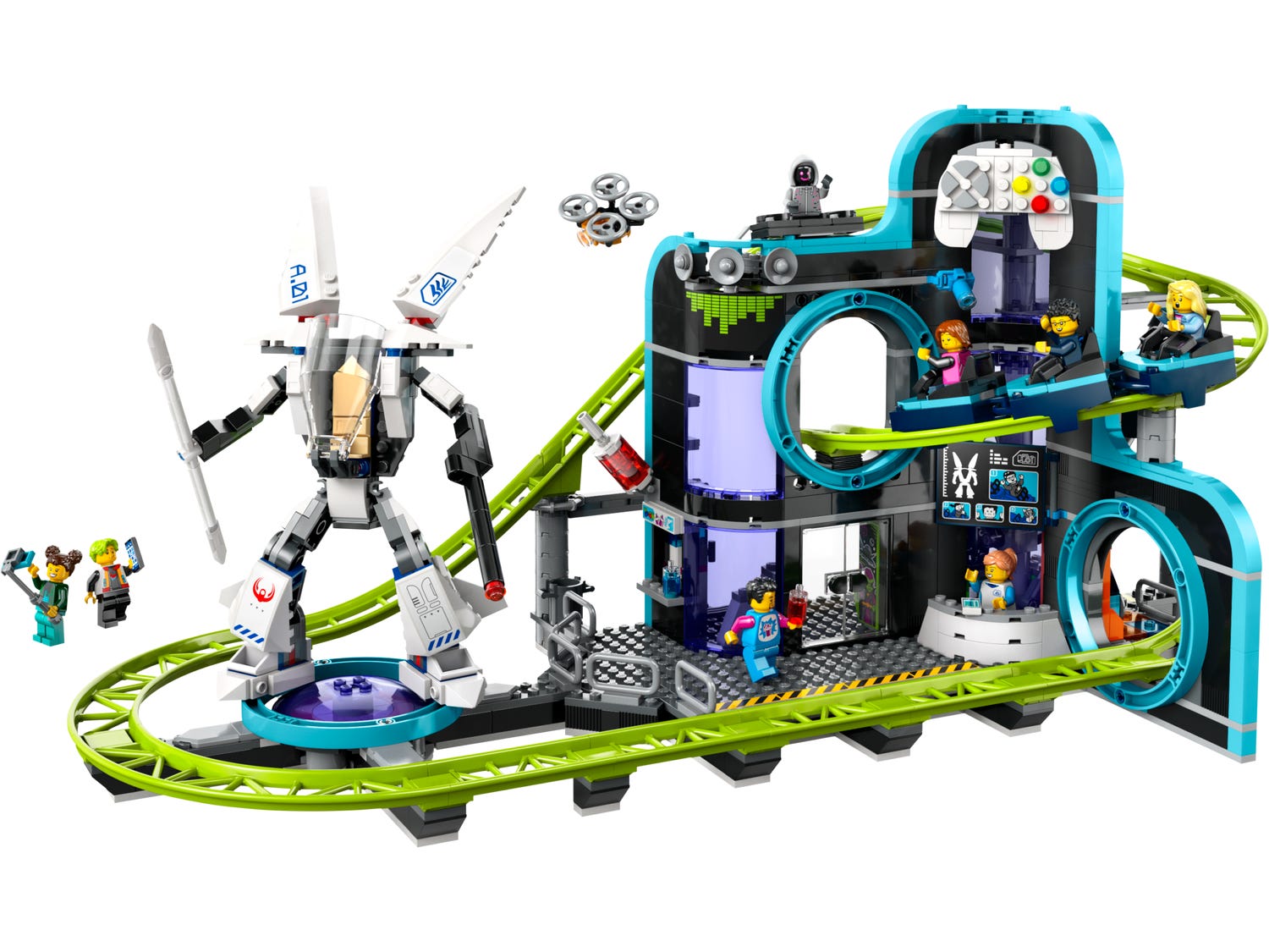 Lego Micro Cities The Works Lego Books Robot World Roller-Coaster