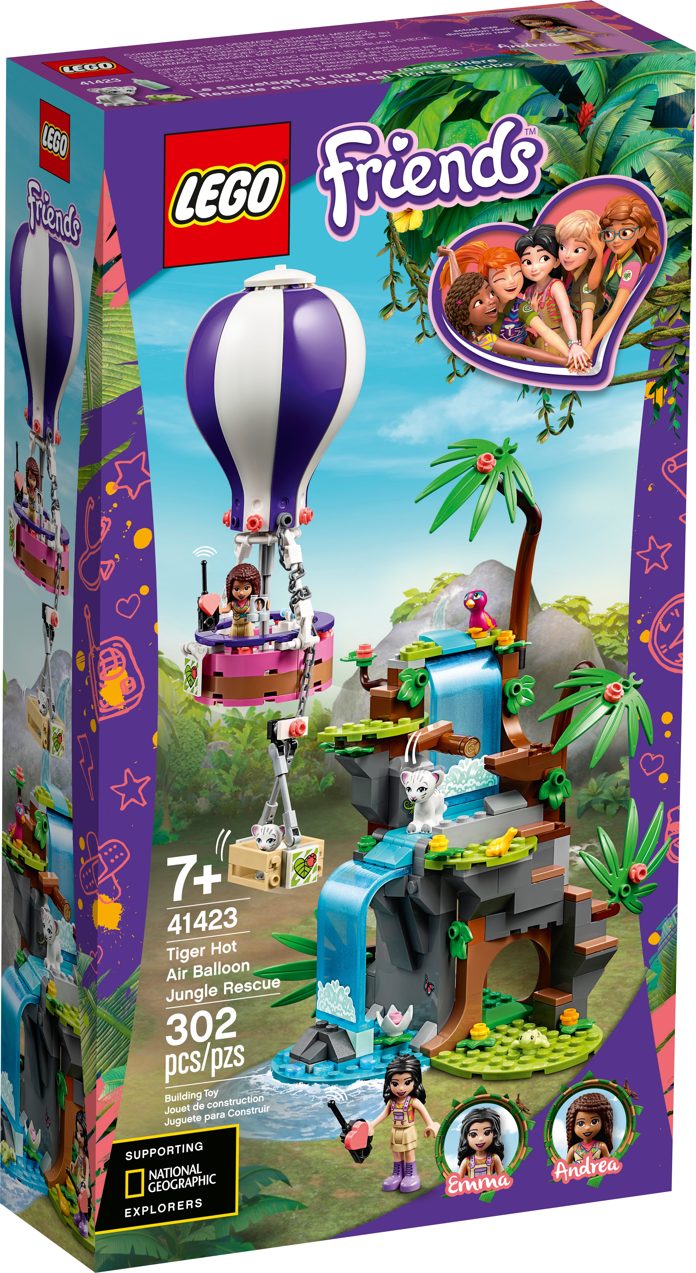 Tiger Hot Air Balloon Jungle 41423 | Friends | online at the Official Shop
