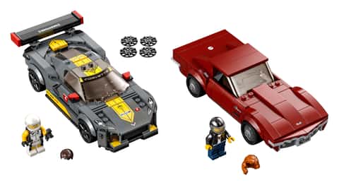 Chevrolet Corvette C8.R Race Car and 1969 Chevrolet Corvette — LEGO set 76903