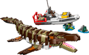 Brick-Built Mosasaurus Boat Mission