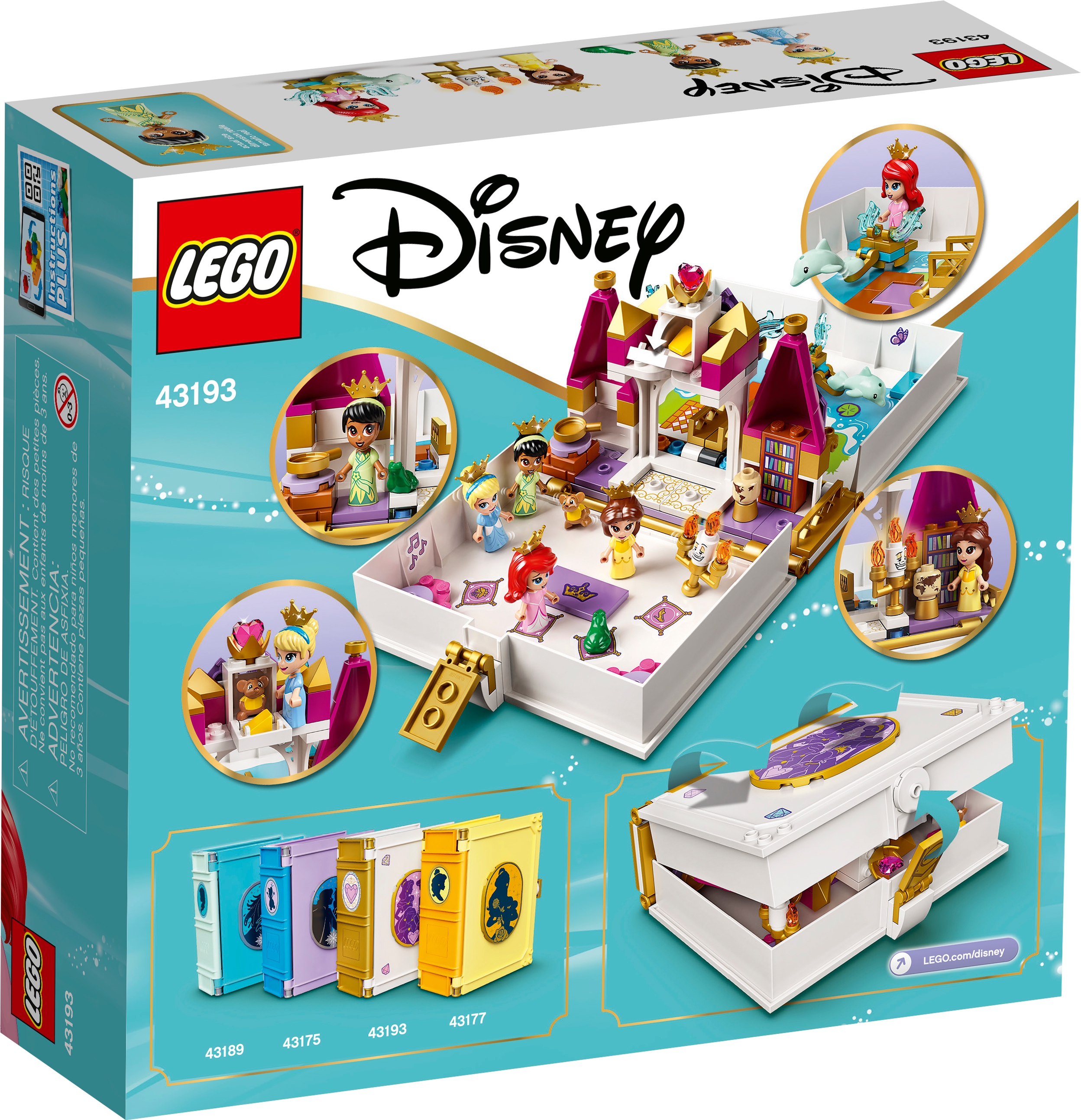 Bella Cenicienta y Tiana/'s Cuentos Adviento 43193 Lego Disney Princesa Ariel