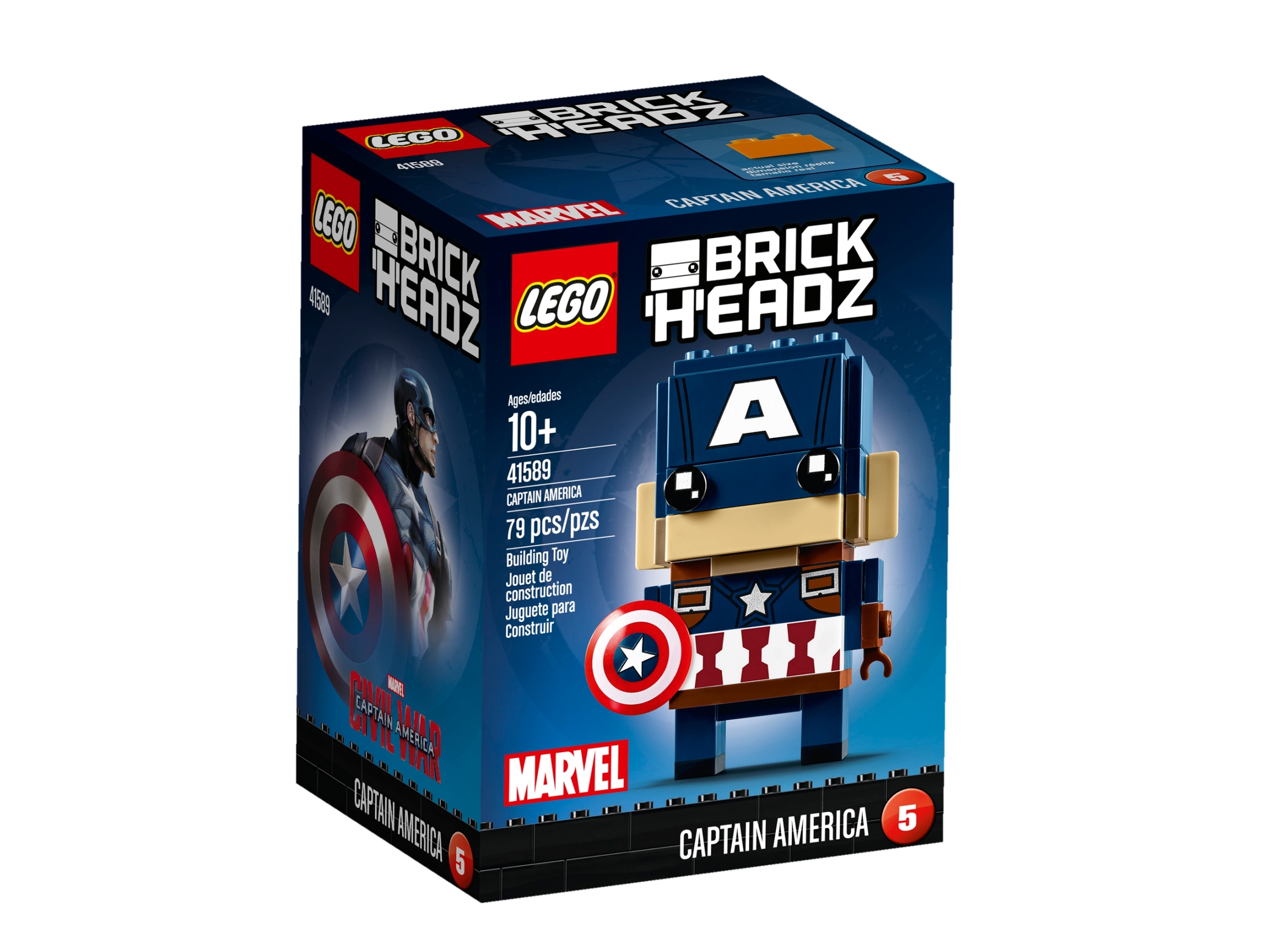 LEGO ® MARVEL ™ SUPER HEROES N 5 Brickheadz 41589 CAPITAN AMERICA-NUOVO & OVP 