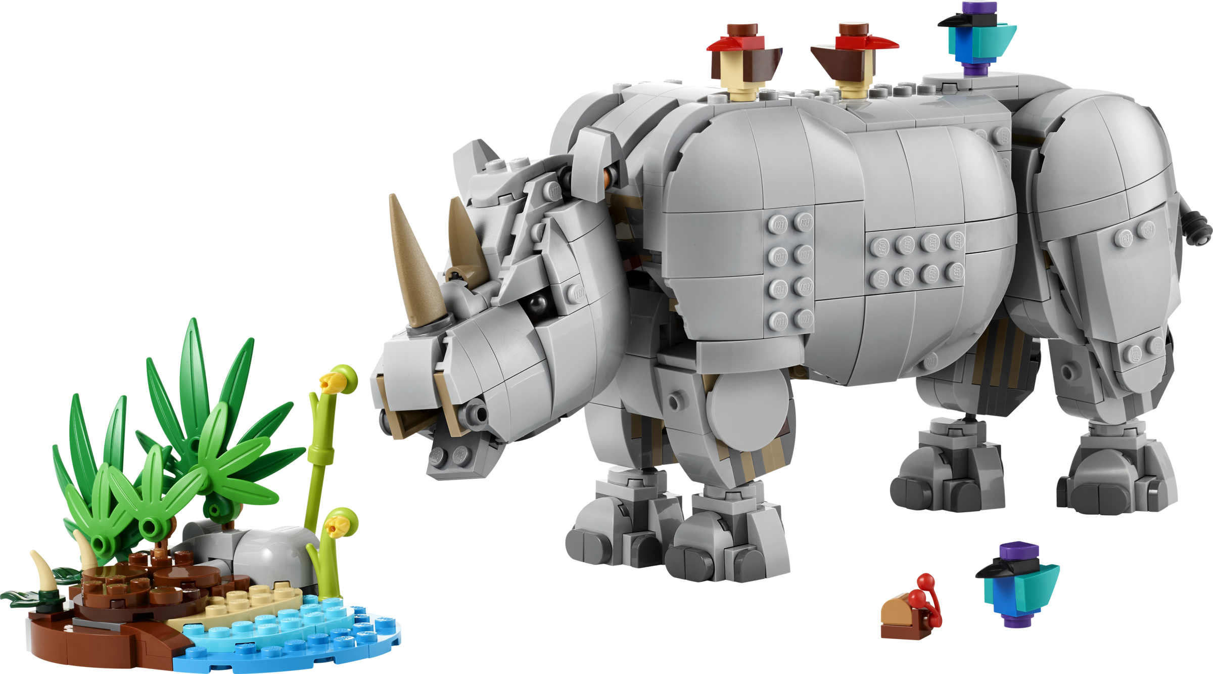 Wild Animals: Majestic Rhino with Birds 31171 | Creator 3-in-1