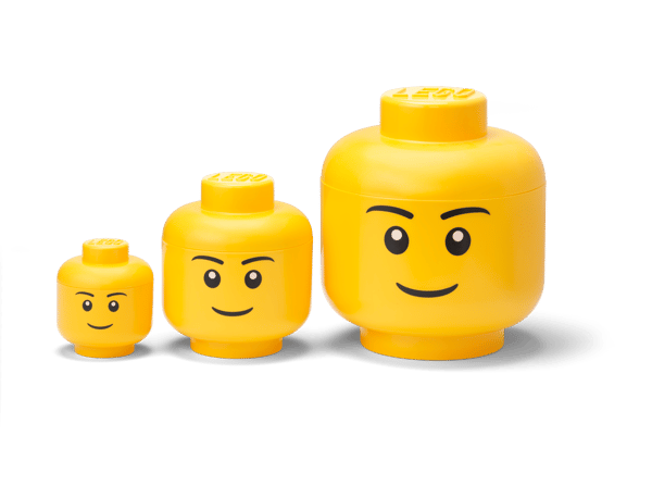 LEGO 5005528 Boîte de rangement en forme de tête (version garçon) LEGO® – Grande — visuel 6 sur 6