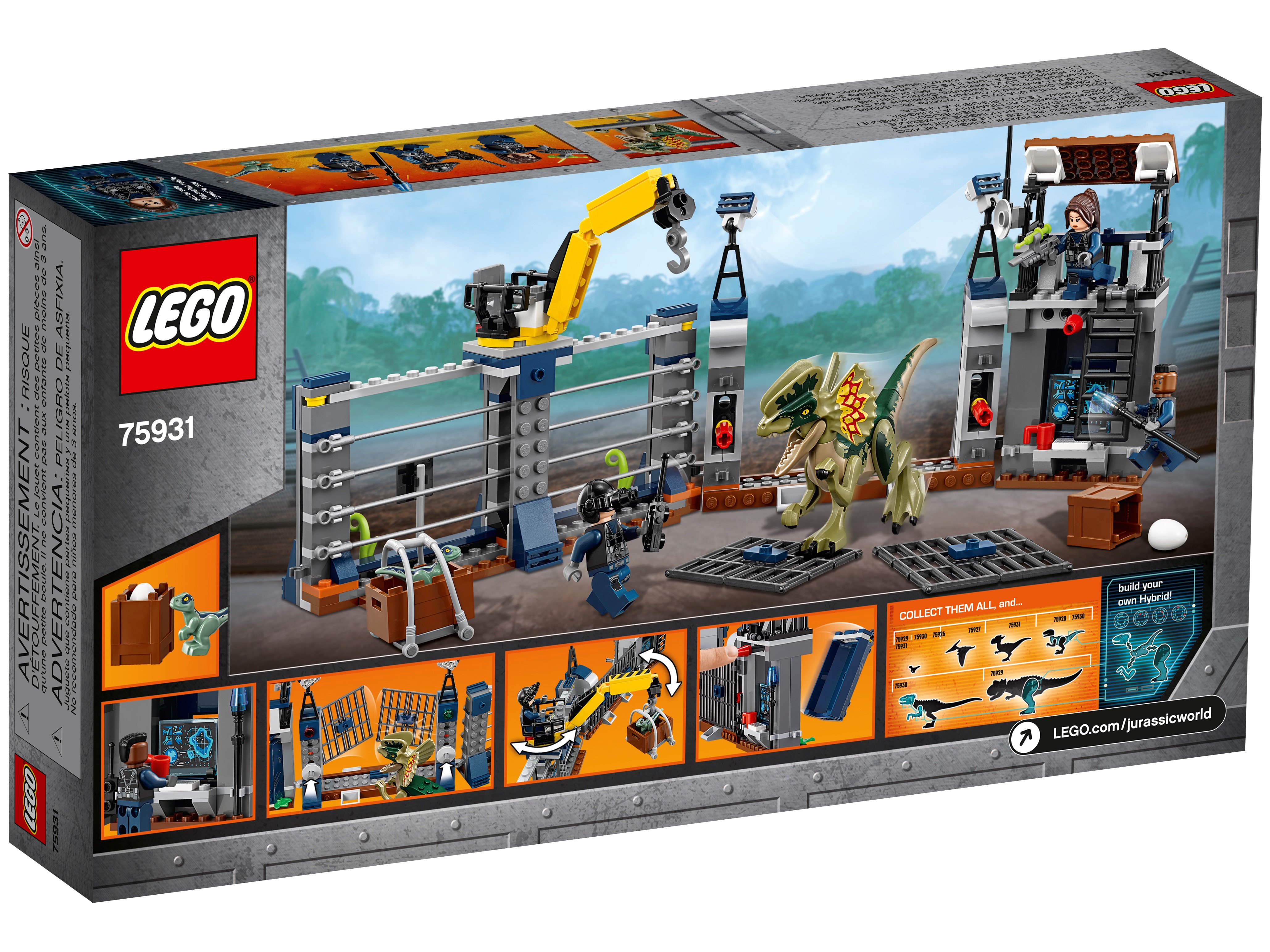 LEGO Jurassic World 75931 Dilophosaurus Outpost Attack 289pcs Building SET NEW 