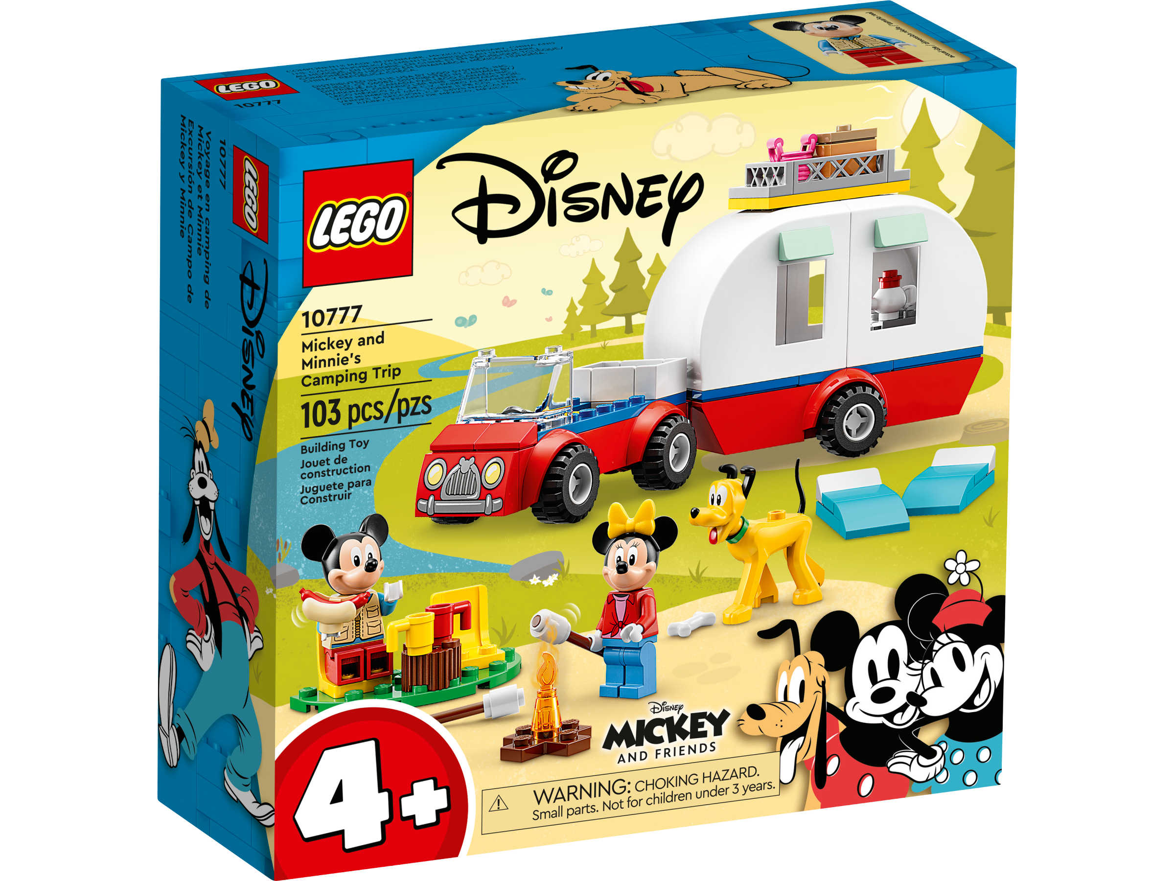 LEGO Disney Mickey and Friends – Mickey Mouse and Minnie Mouse’s Camping Trip 10777 Building Toy Set for Preschool Kids and Boys Ages 4+ 103 Pieces Girls 