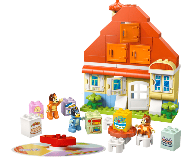 La maison de famille de Bluey et le jeu de mémoire
