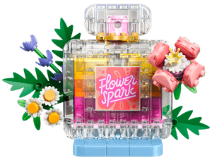 Flacon de parfum au décor floral