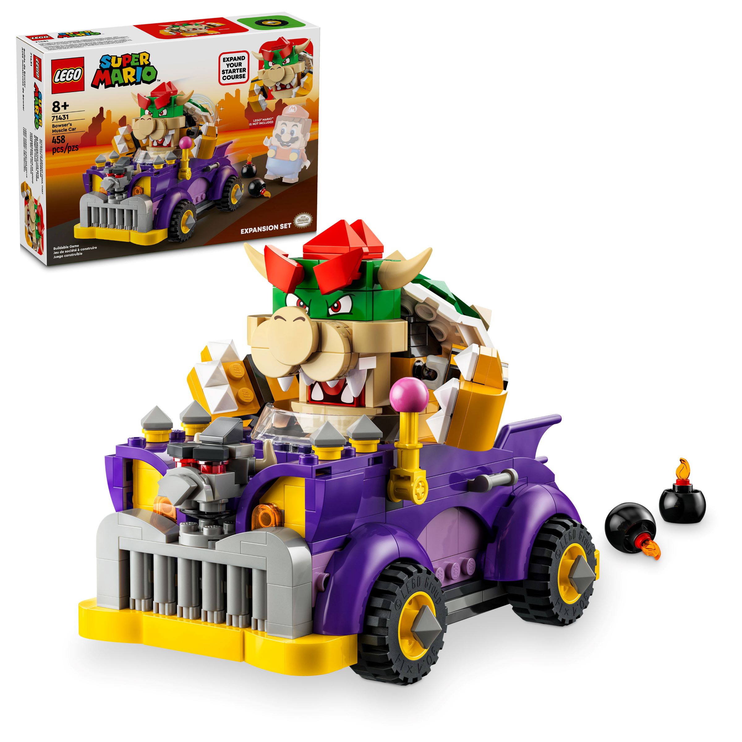 Set de Expansión: Coche monstruoso de Bowser 71431, LEGO® Super Mario™