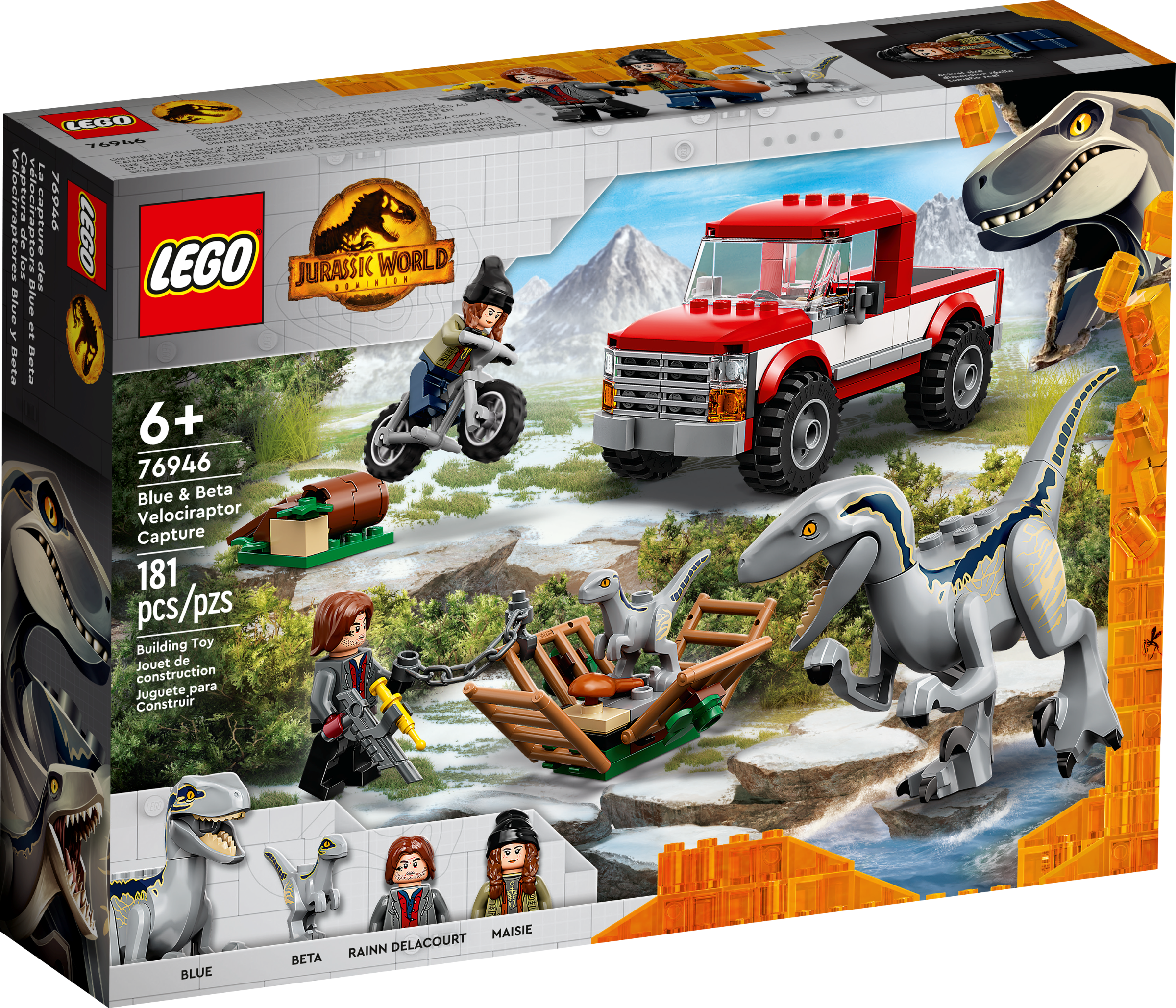 LEGO Jurassic World Captura de los Velocirraptores Blue y Beta