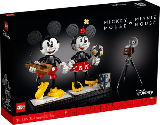 LEGO 43179 - Bygbare Mickey Mouse og Minnie Mouse-figurer