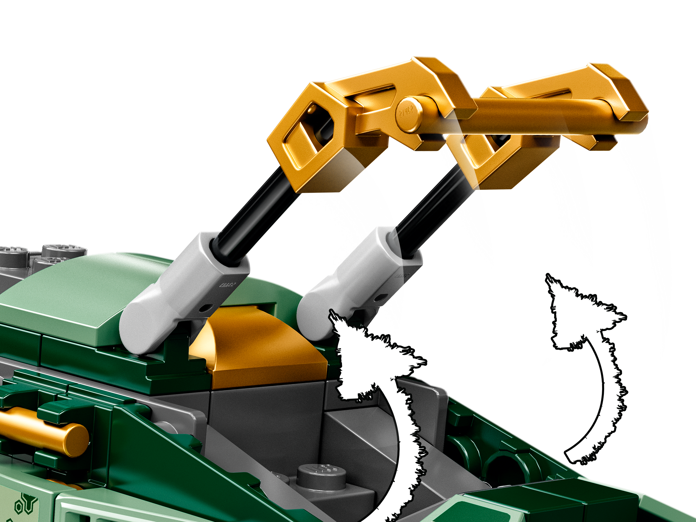 Lego 71745 ninjago la moto de la jungle de lloyd jouet avec les