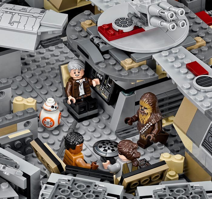 Star Wars: Así se construye el Halcón Milenario de LEGO a toda velocidad