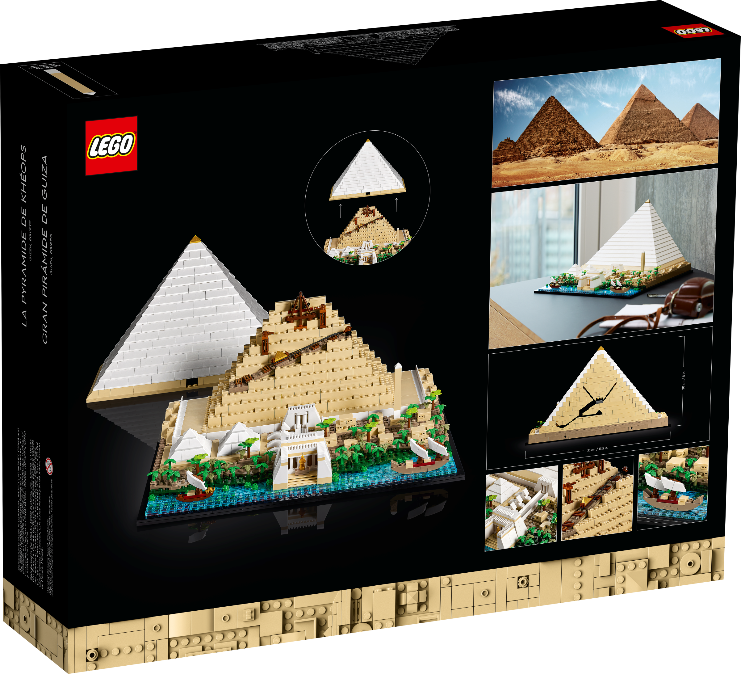 LEGO 21058 Architecture La Grande Pyramide de Gizeh: Loisir Créatif & 21042  Architecture La Statue de la Liberté, Ensemble de Construction Skyline
