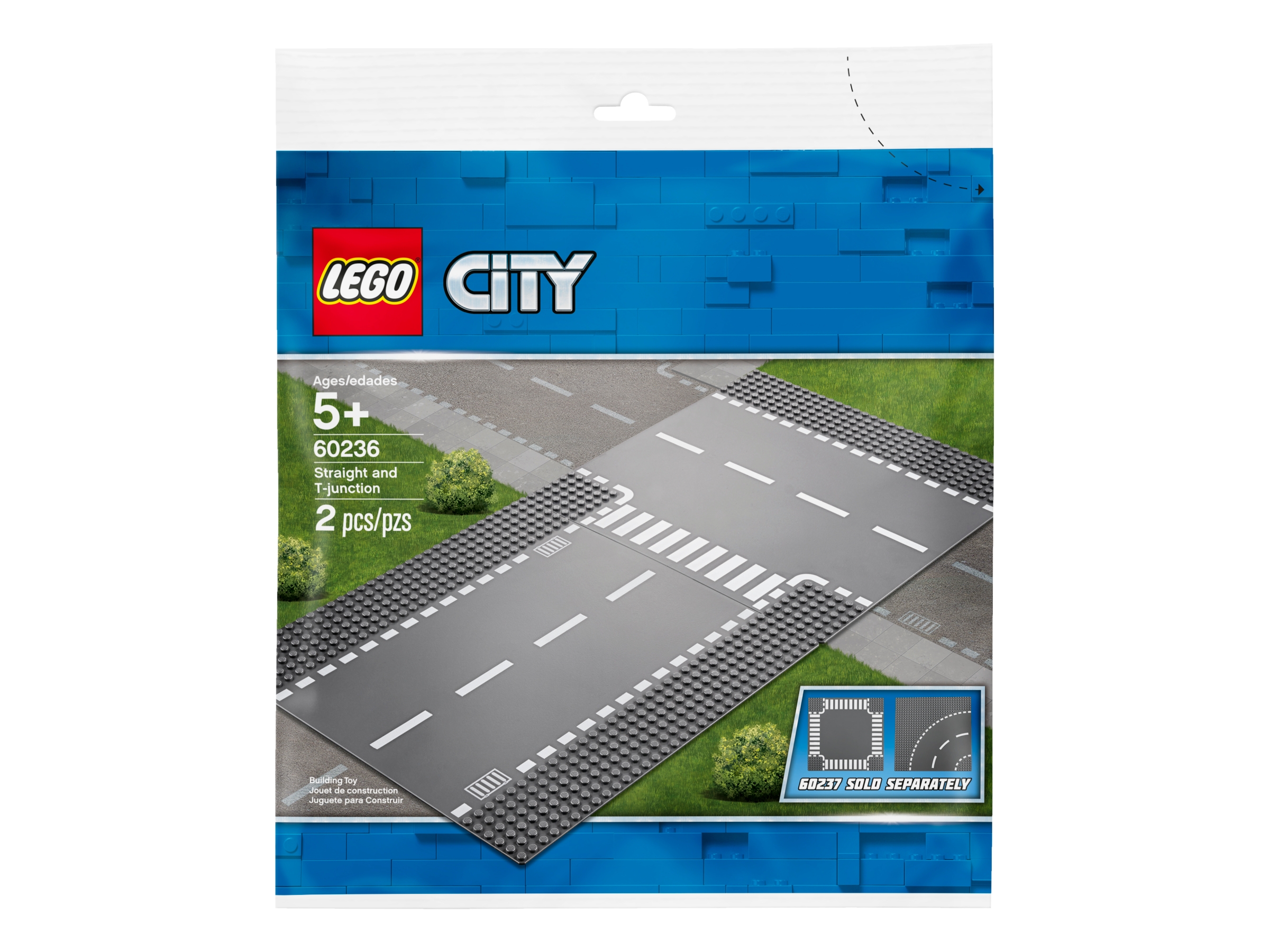 Straight T-junction 60236 | City | Buy at the Official LEGO® Shop US