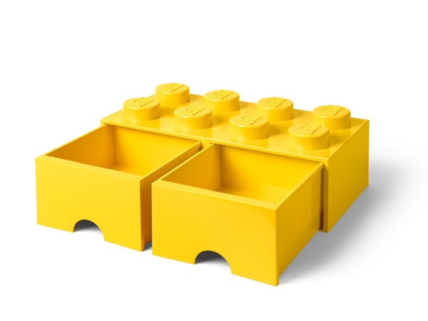 LEGO 5006133 Brique 8 tenons avec tiroirs – jaune — visuel 3 sur 4