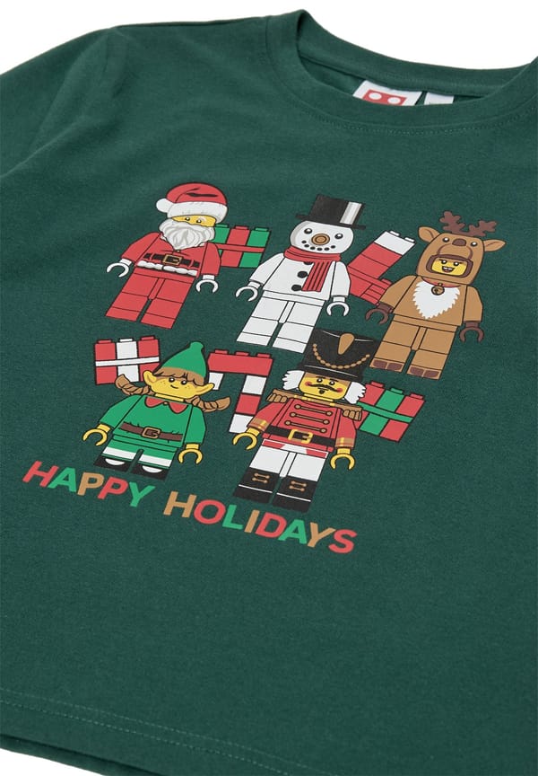 Kids Christmas Long Sleeve T-Shirt - Dark Green - Image 4