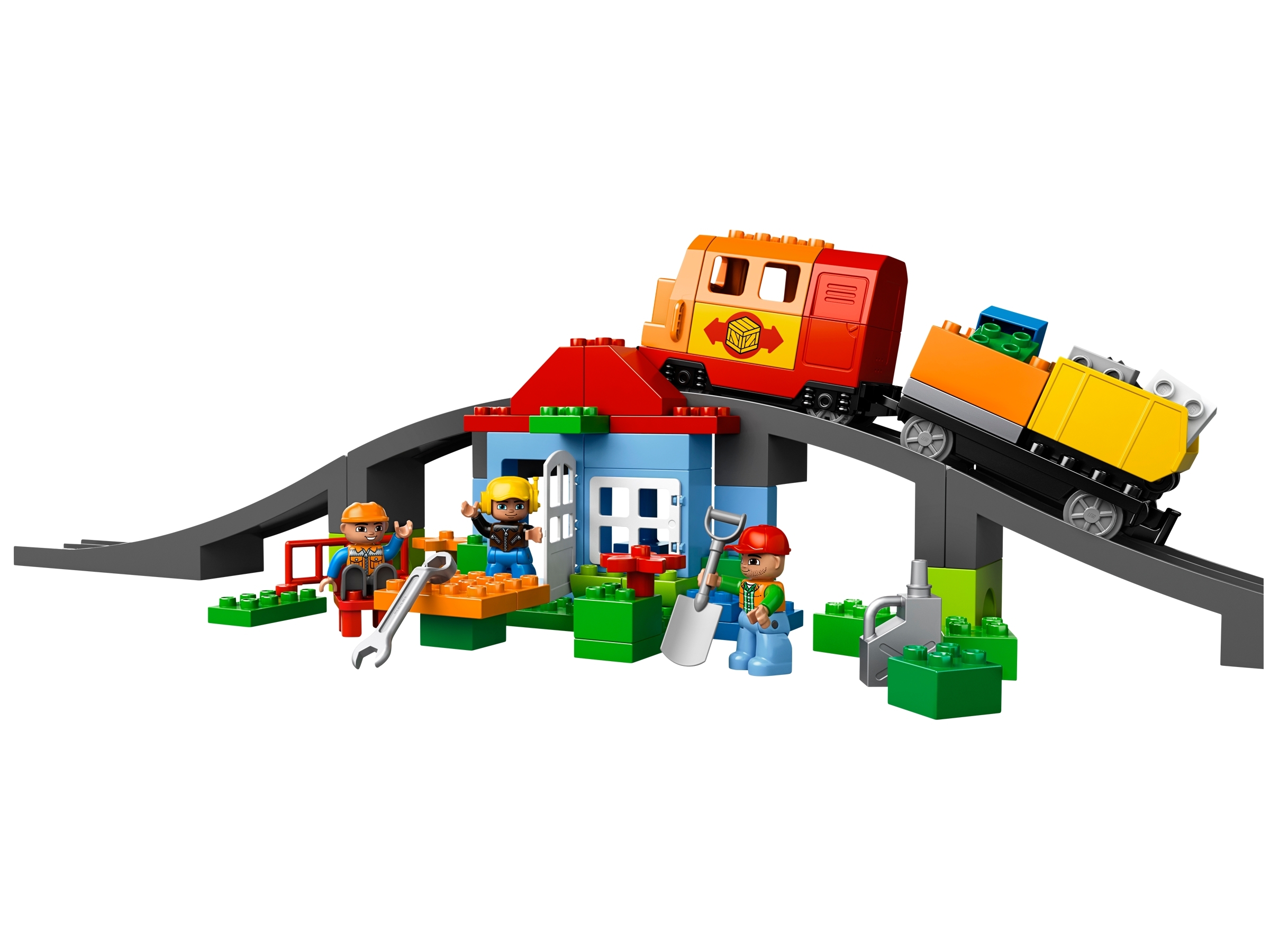 neuf dans sa boîte LEGO ® 10508 DUPLO chemin de fer Super Set train de marchandises avec rails neuf 
