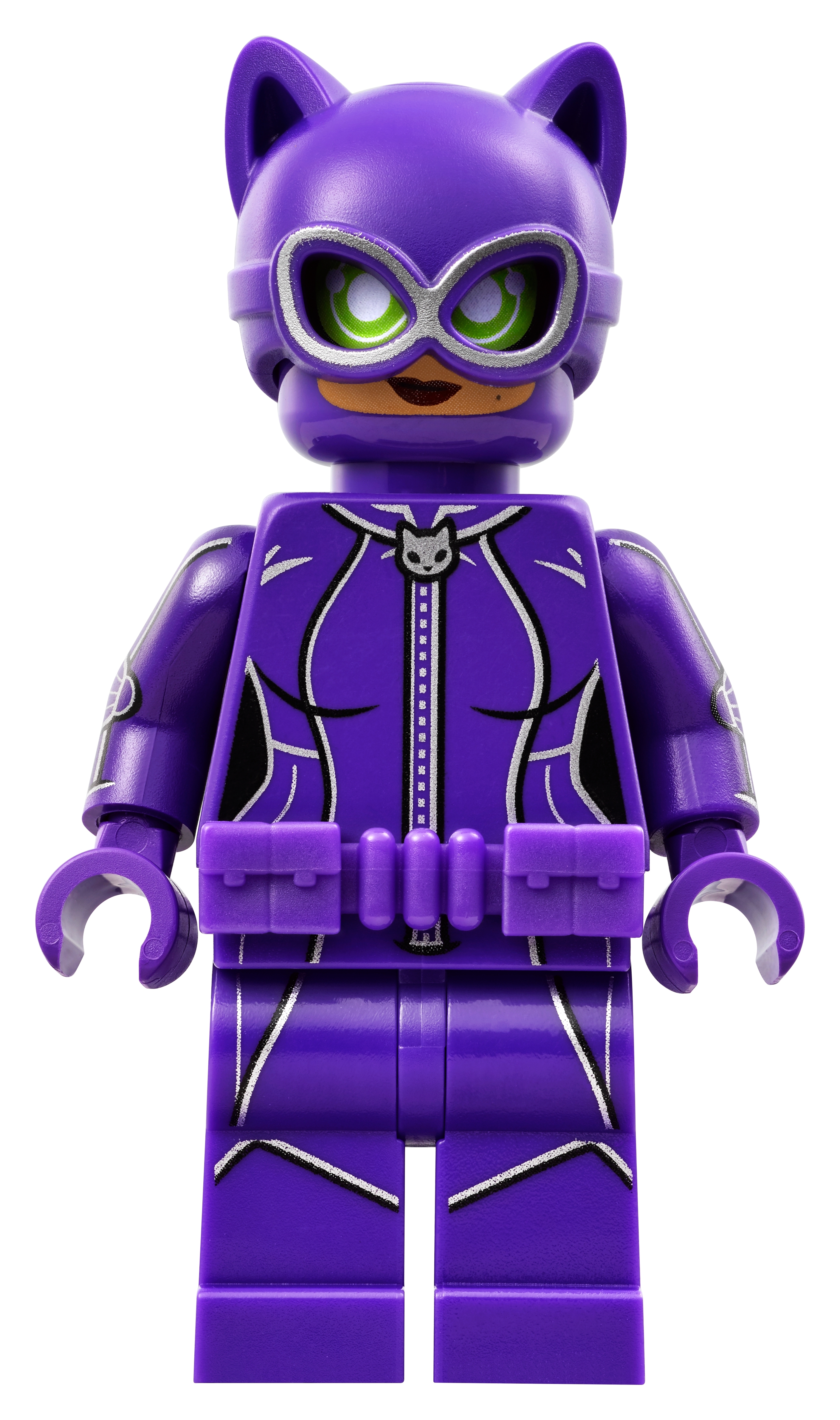 LEGO NEW PURPLE CATWOMAN MINIFIGURE SUPERHEROES FIGURE FROM CATCYCLE SET 