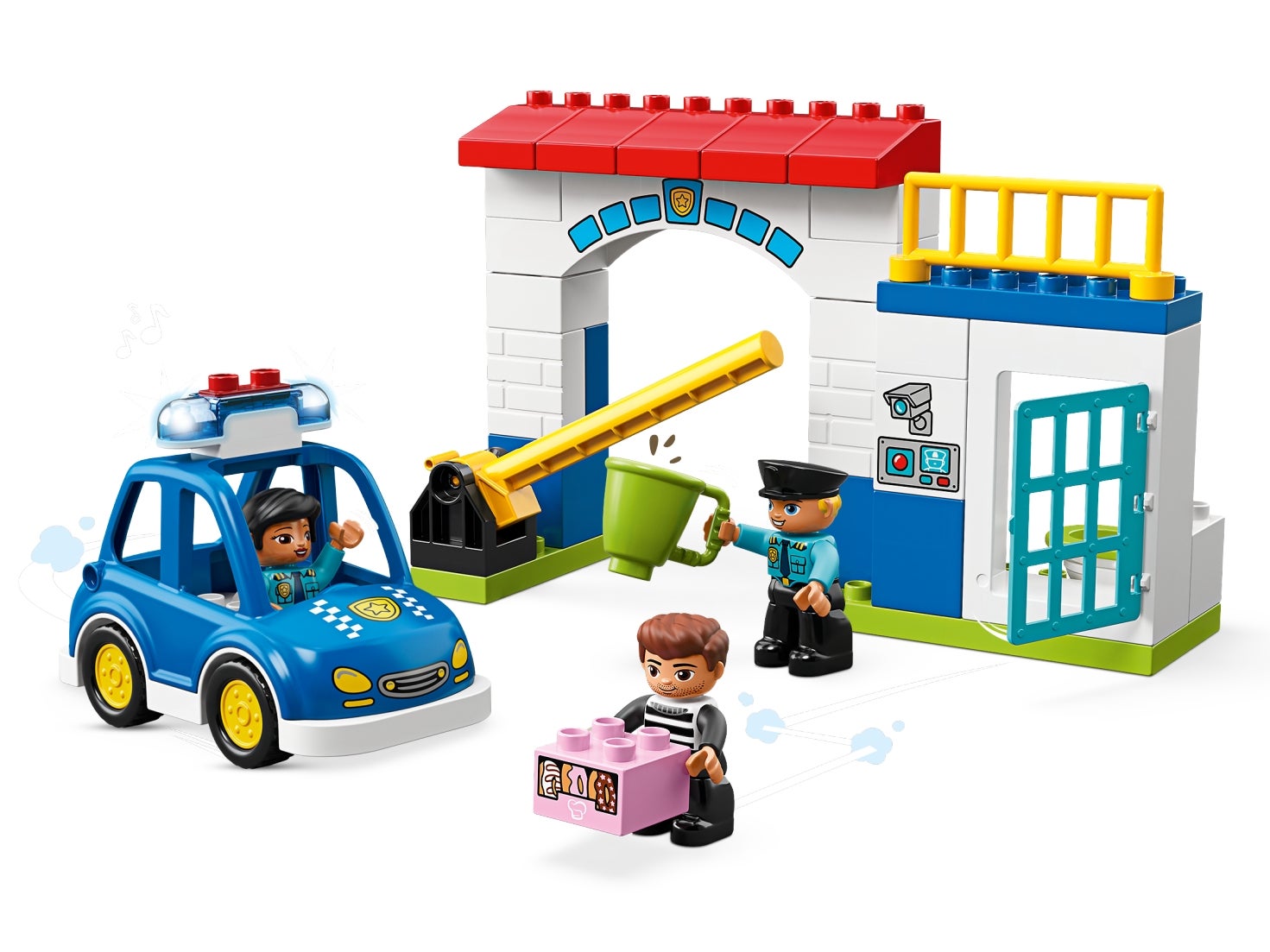 LEGO DUPLO POLICE ferme maison de poupée 1 x toit dachteil Brique simili bleu clair 