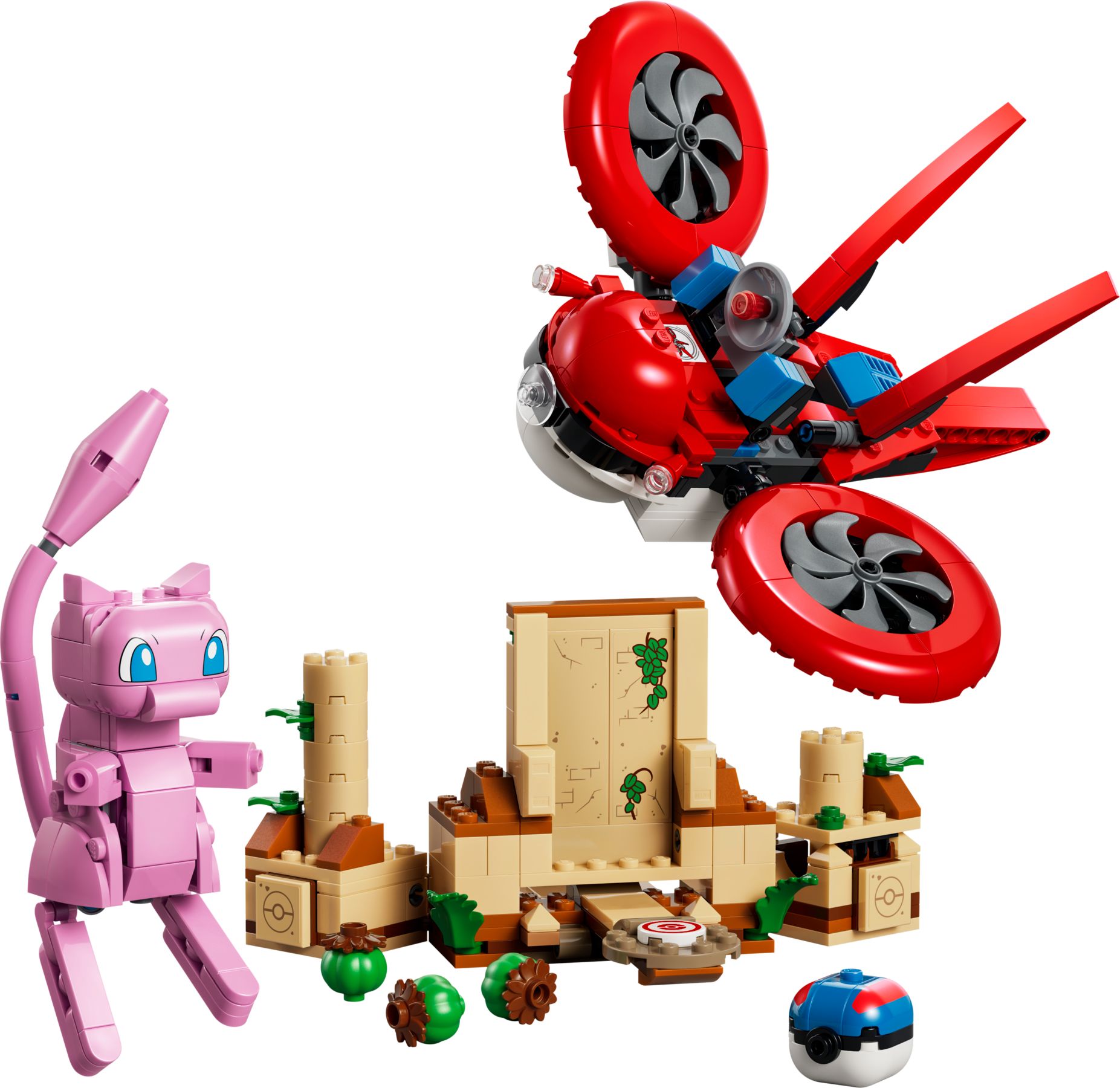 LEGO Pokémon 72161 Set de construction compatible SMART Play™ Mew Recherche en drone Dès - vue 2