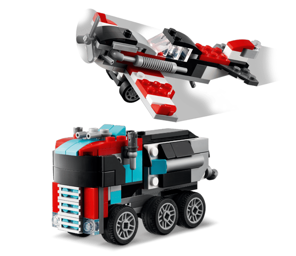 LEGO 31146 Le camion remorque avec hélicoptère — visuel 5 sur 8