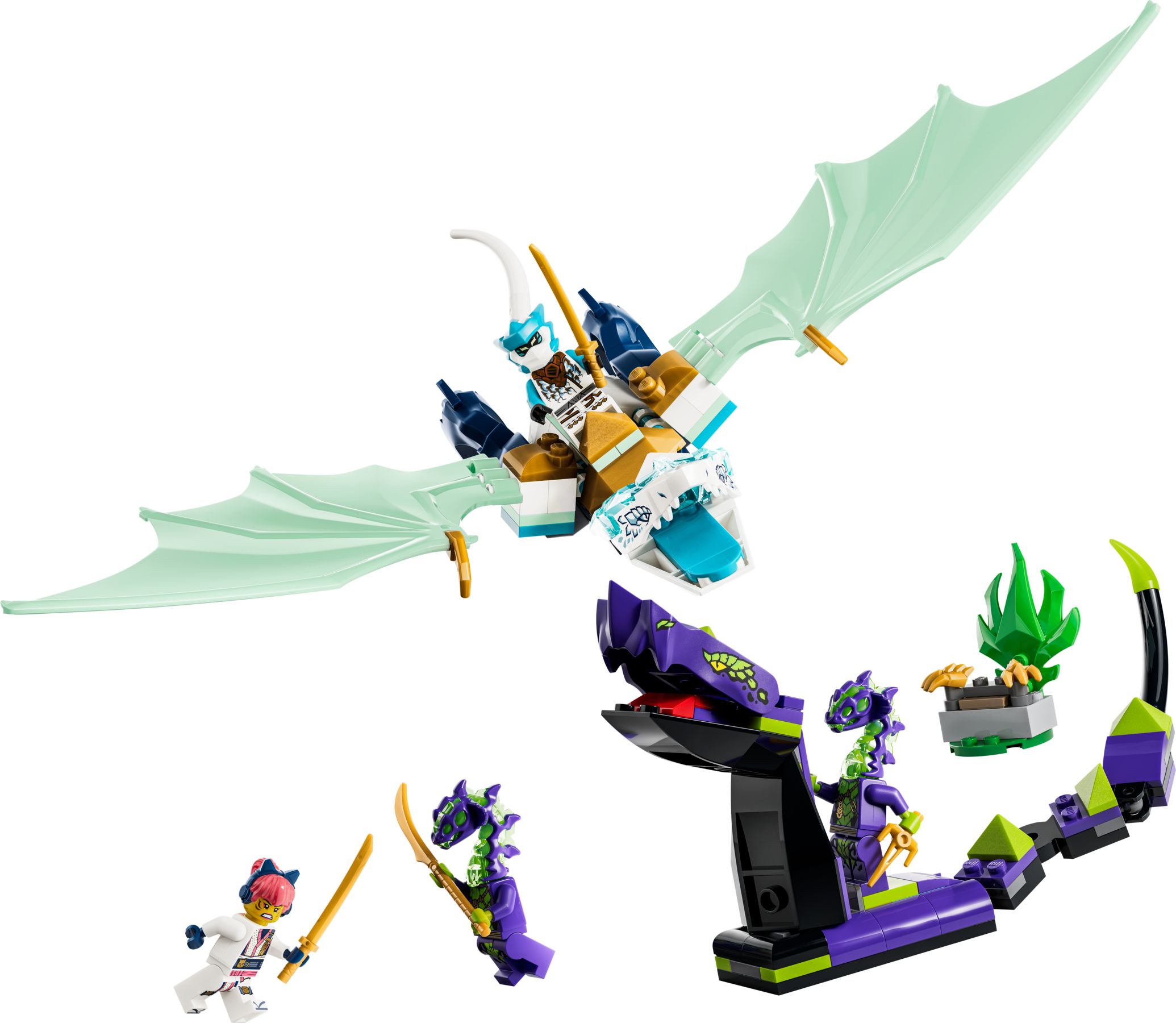 Set LEGO Ninjago 71865 Le combat du dragon de glace de Zane