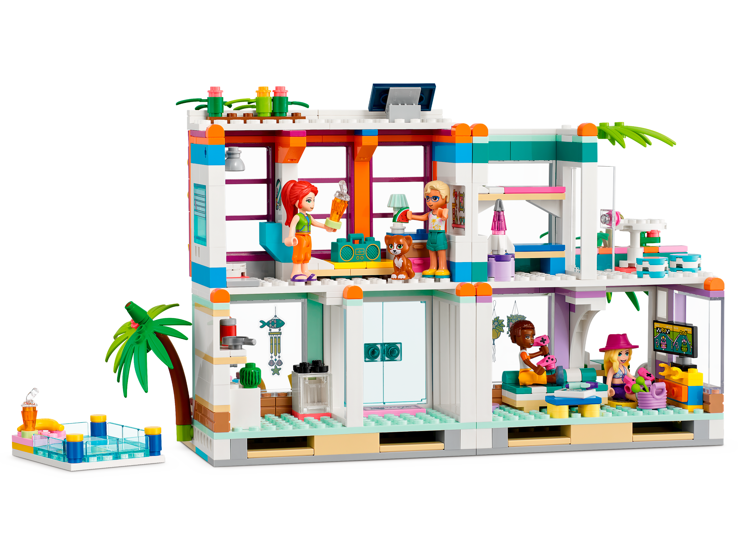  LEGO Friends Vacation Beach House 41709 Building Kit; Gift for  Kids Aged 7+; Includes a Mia Mini-Doll, Plus 3 More Characters and 2 Animal  Figures to Spark Hours of Imaginative Role