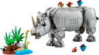 Wild Animals: Majestic Rhino with Birds