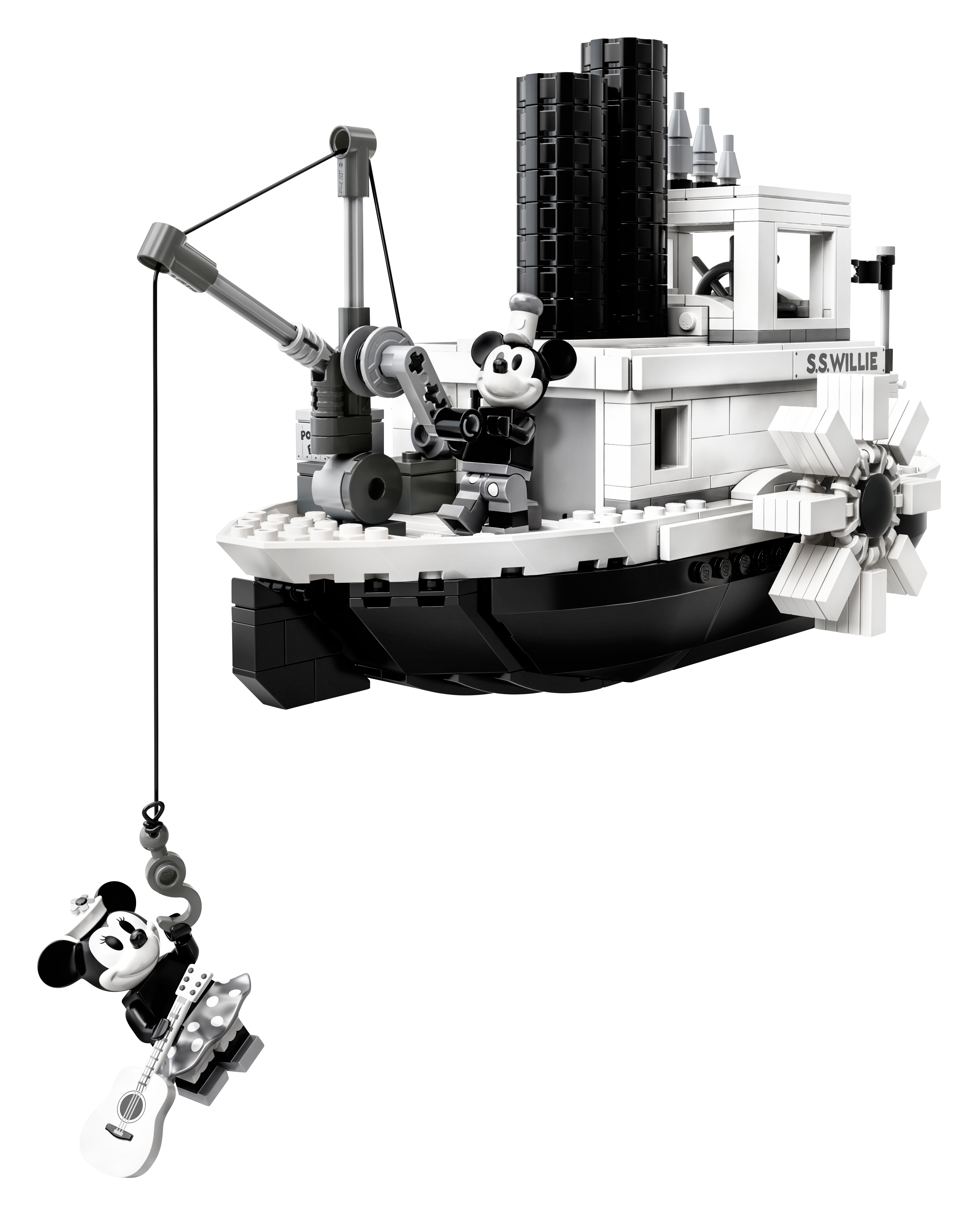 751PCS Ideen Disney Mickey Mouse Steamboat Willie 21317# 