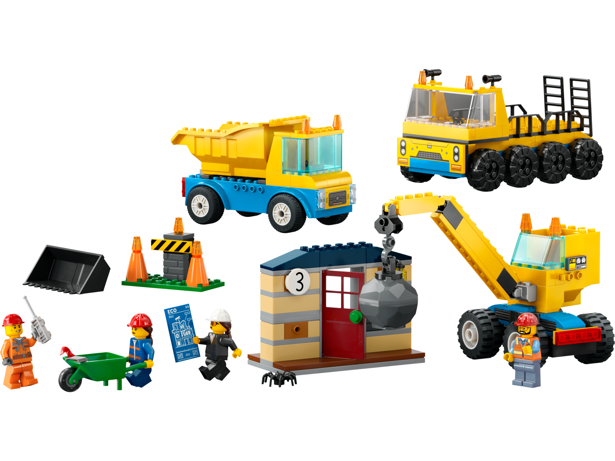 LEGO 60391 Construction Trucks and Wrecking Ball Crane, 5702017416465