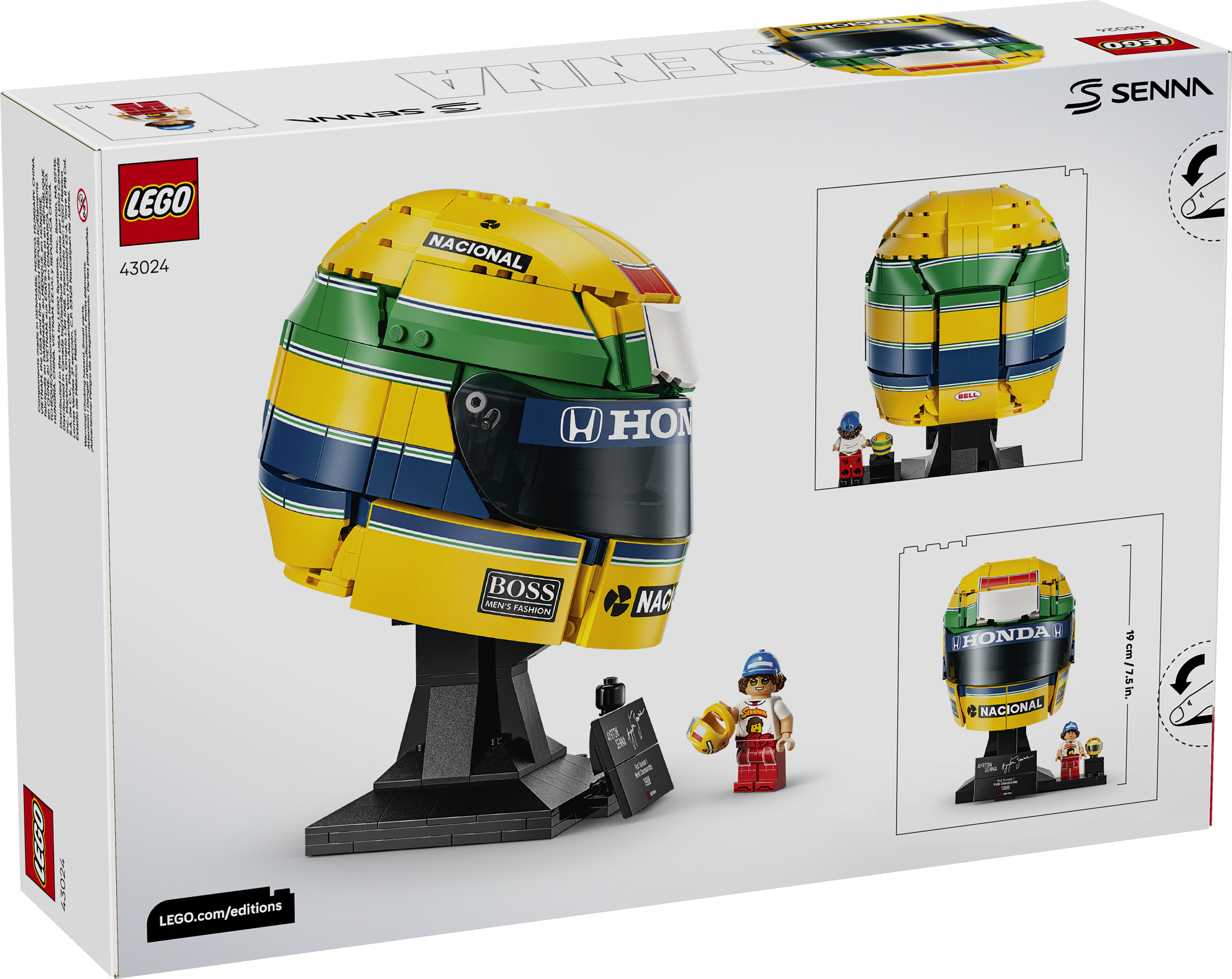 Ayrton Senna Helmet 43024 | LEGO® Editions | Buy online at the
