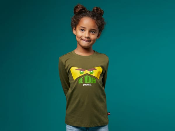 Kids Long-Sleeve T-Shirt – Dark Khaki - Image 6