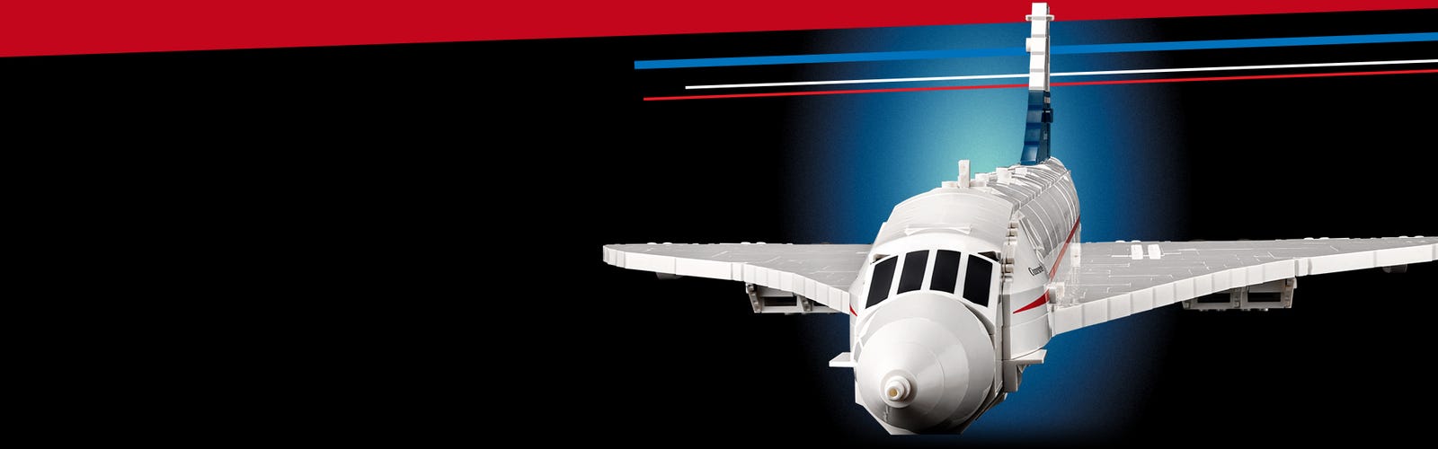 Front view of the LEGO Concorde model