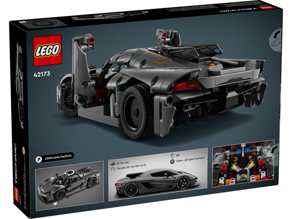 LEGO 42173 Hypercar Koenigsegg Jesko Absolut grise — visuel 7 sur 8