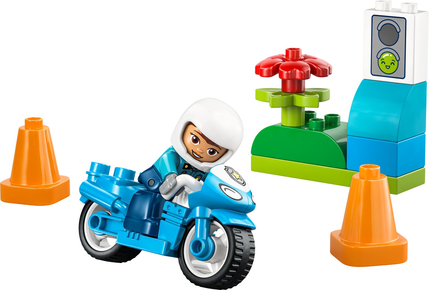 Blue Police Motorcycle