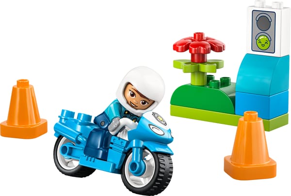Blå politimotorcykel