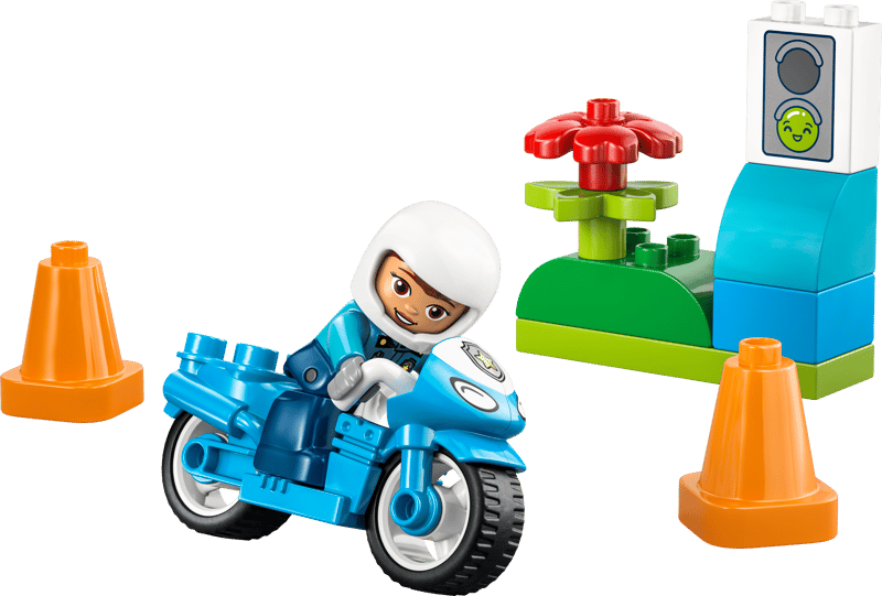 Blue Police Motorcycle — LEGO set 10471