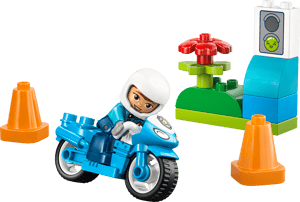 La moto de police bleue