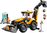 Yellow Backhoe Loader