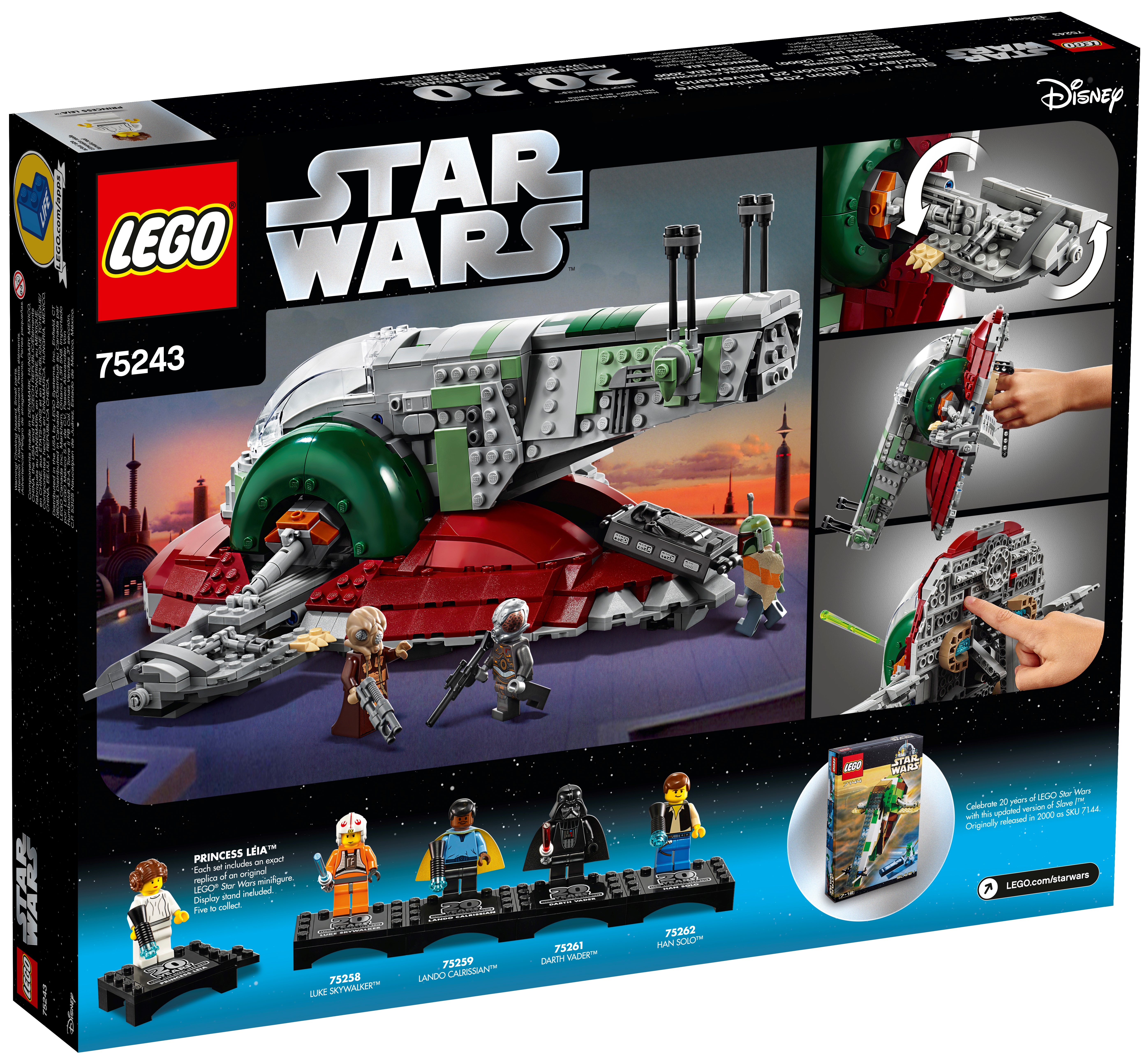 Envío Gratis Lego Star Wars 75243 esclavo 1-20th Edición De Aniversario Nuevo