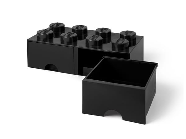 LEGO® 8-Stud Black Storage Brick Drawer - Image 5