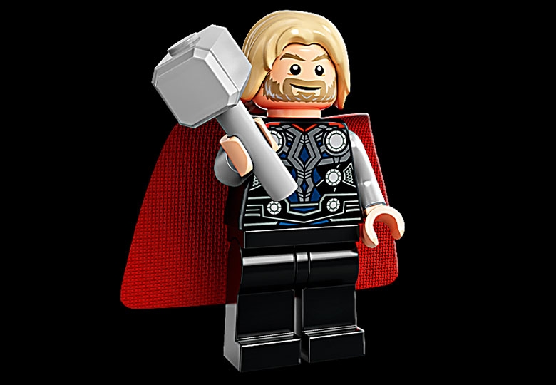 Lego Marvel Super Heroes Minifig Hammer Mjolnir Thor's Sledgehammer 