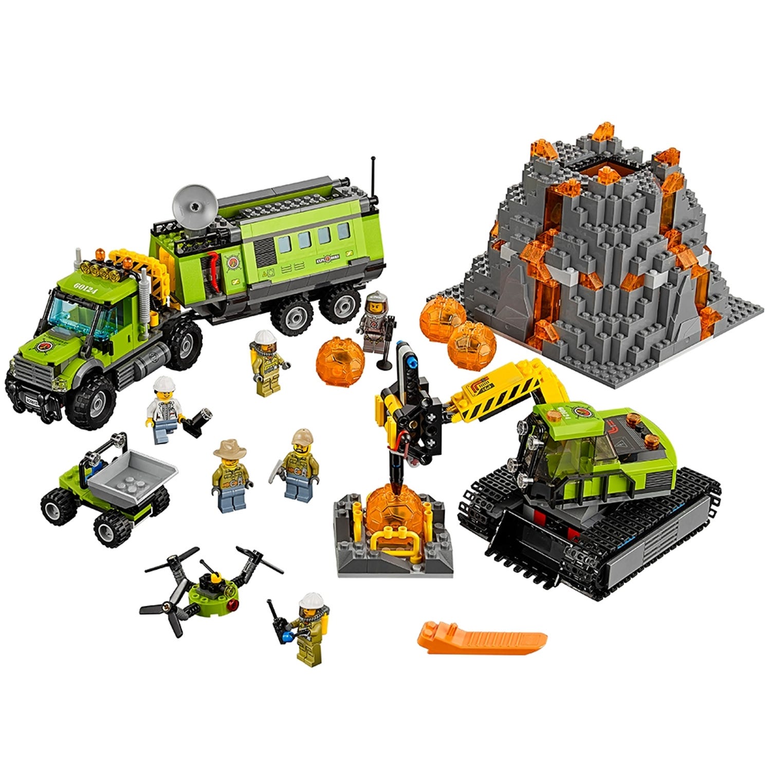 Rynke panden lindring Faciliteter Vulkan-ekspeditionsbase 60124 | City | Officiel LEGO® Shop DK