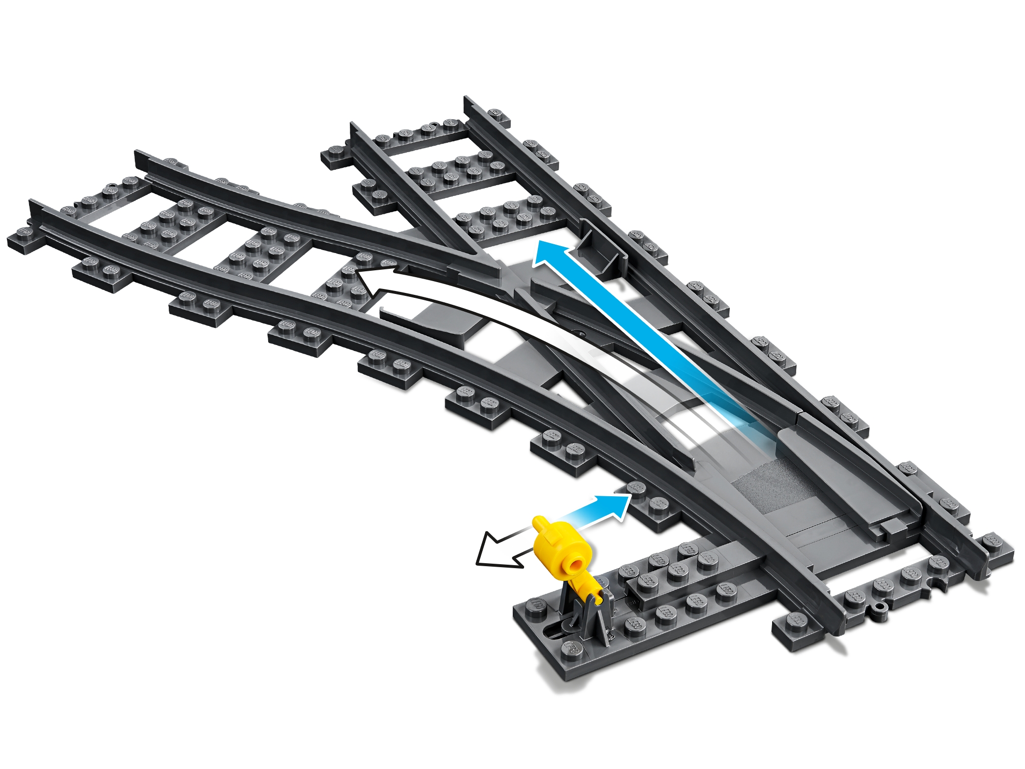 Train Switch SX for RC 60238 Lego Compatibile scambio sinistro R104 treno city 