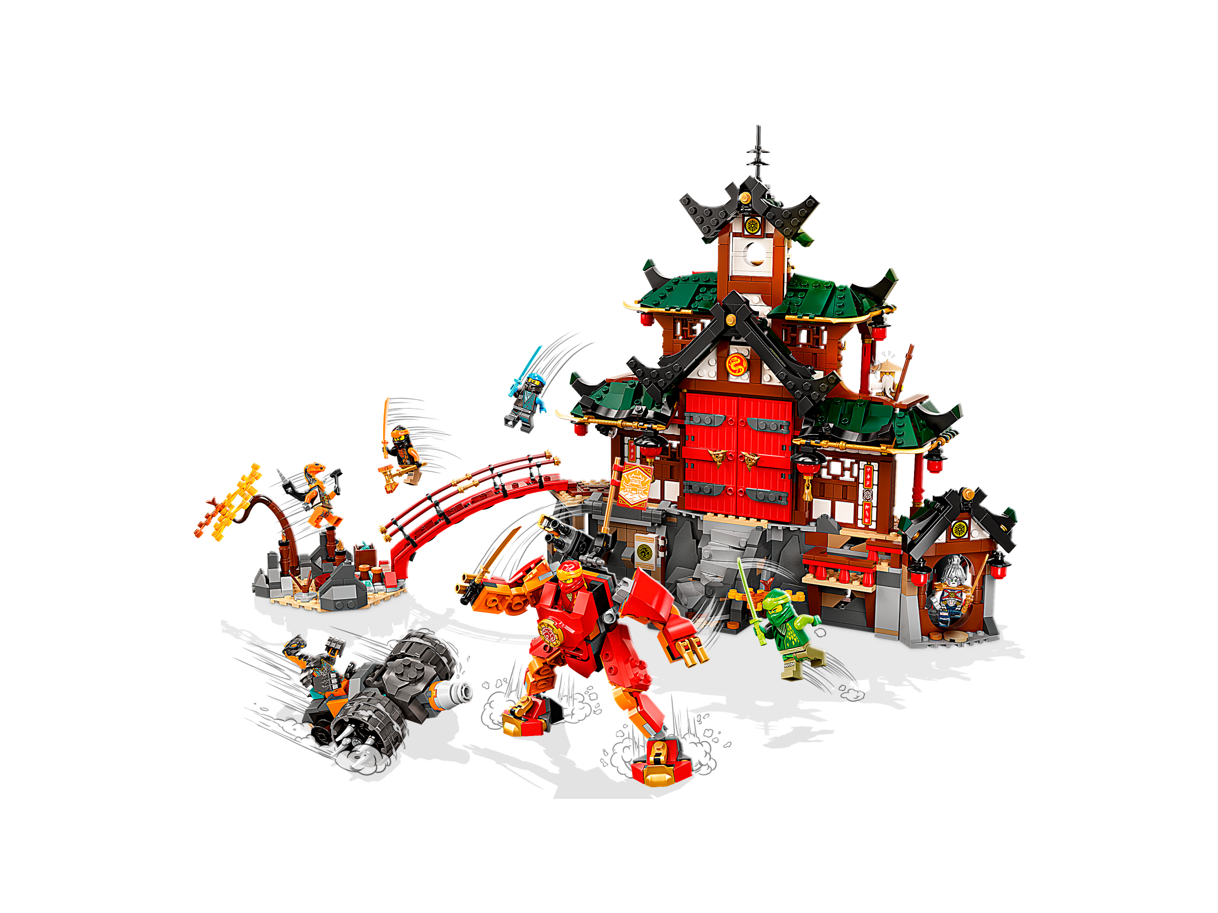 LEGO NINJAGO Ninja Dojo Temple 71767 Ninja Playset for Ages 8+ Kai and a Snake Toy; Creative Building Kit for Kids with NINJAGO Lloyd 1,394 Pieces 