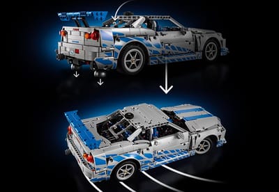 Kit Luci LED YEABRICKS Per Modello Auto 42210 Technic 2 Fast 2 Furious Nissan Skyline GT-R (R34) - Solo Illuminazione, Set Building Escluso