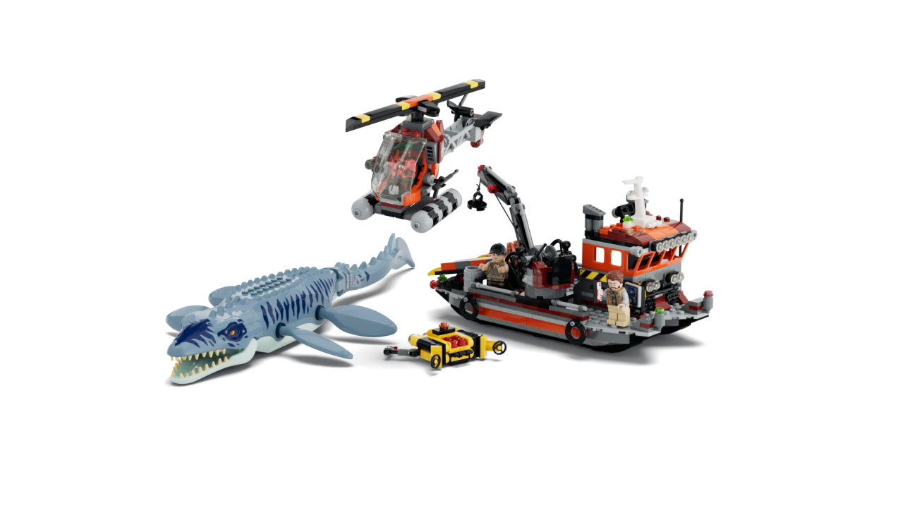 Mosasaurus Dinosaur Boat Attack 77983 | Jurassic World™ | Buy