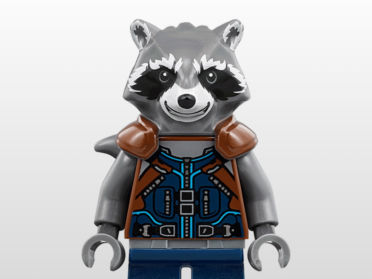 Details about   Lego Marvel Super Heroes Minifigure Rocket Raccoon Orange Outfit 76020! 